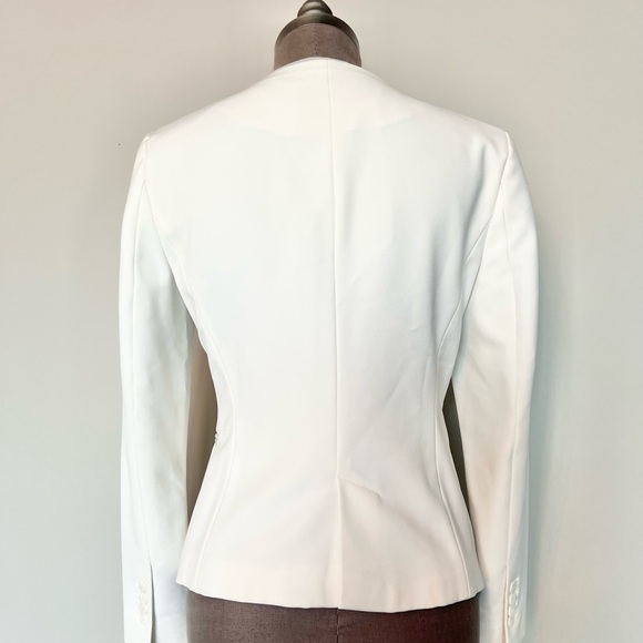 Zara White Satin detailed blazer size small - Picture 8 of 11